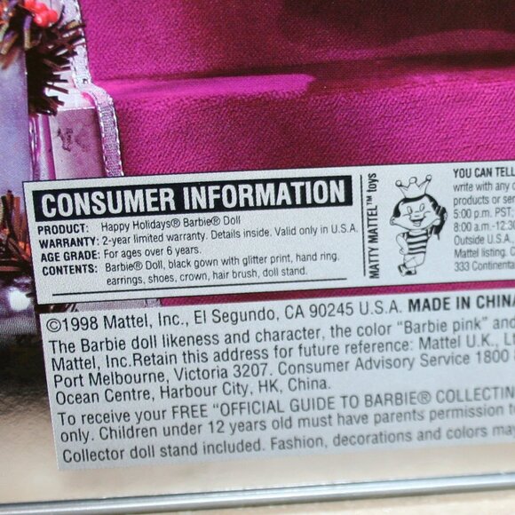 1998 Happy Holidays Barbie - Picture 5 of 11